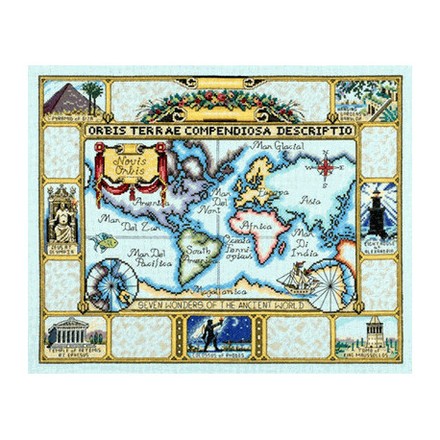 Набор для вышивания 015-0237 Wonders of the Ancient World Map - Вишивка хрестиком і бісером - Овечка Рукодільниця