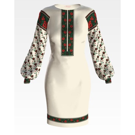 Набір для вишивки нитками Барвиста Вишиванка заготовки жіночої сукні – вишиванки Борщівська ПЛ128лМннннi