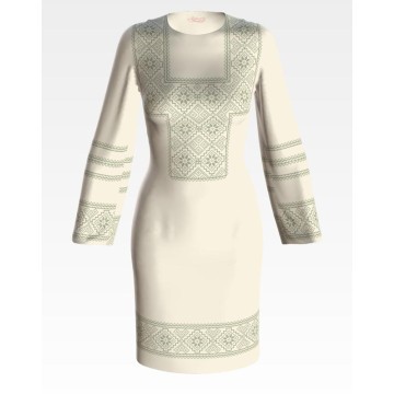 Набір для вишивки нитками Барвиста Вишиванка заготовки жіночої сукні – вишиванки Мережка ПЛ106кМннннi