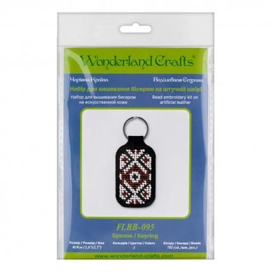 Брелок для ключів Набір для вишивання бісером на штучній шкірі Wonderland Сrafts FLBB-095 - Вышивка крестиком и бисером - Овца Рукодельница