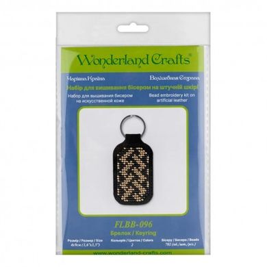 Брелок для ключів Набір для вишивання бісером на штучній шкірі Wonderland Сrafts FLBB-096 - Вышивка крестиком и бисером - Овца Рукодельница