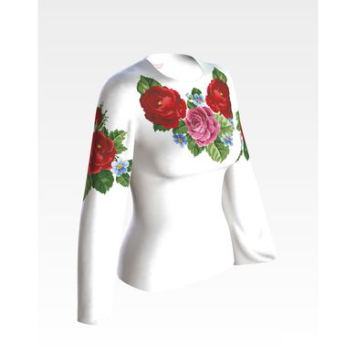 Набір для вишивки жіночої блузки бісером Королівські троянди, фіалки БЖ007кБннннk - Вишивка хрестиком і бісером - Овечка Рукодільниця