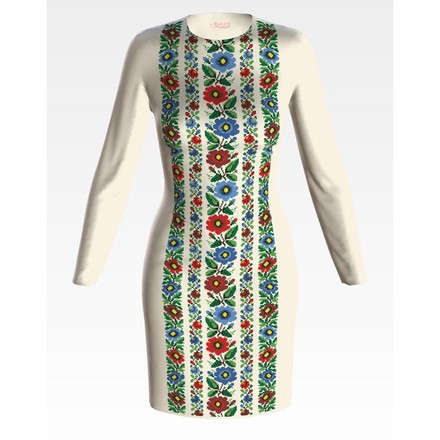Набор для вышивки нитками Барвиста Вышиванка заготовки женского платья – вышиванки Буковинская современная ПЛ971кМннннi
