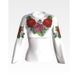 Набір для вишивки жіночої блузки бісером Королівські троянди, фіалки БЖ007кБннннk