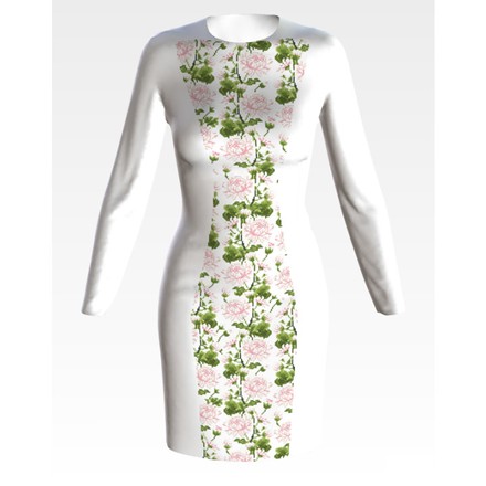 Набір для вишивки нитками Барвиста Вишиванка заготовки жіночої сукні – вишиванки Ніжні хризантеми ПЛ186дМннннi