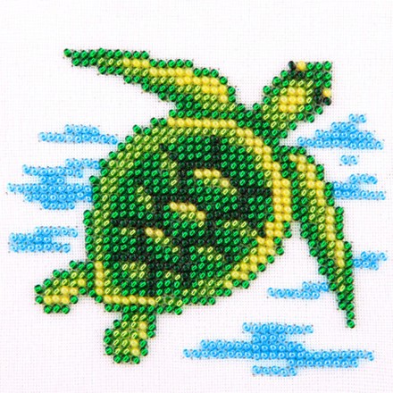 Морська черепаха Схема на тканині для вишивання бісером Louise O-468 - Вишивка хрестиком і бісером - Овечка Рукодільниця