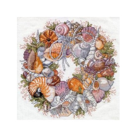 Набор для вышивания Janlynn 023-0359 Seashell Wreath - Вишивка хрестиком і бісером - Овечка Рукодільниця