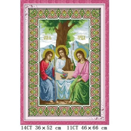 Свята Трійця Набір для вишивання хрестиком з друкованою схемою на тканині Joy Sunday R291-2 - Вишивка хрестиком і бісером - Овечка Рукодільниця