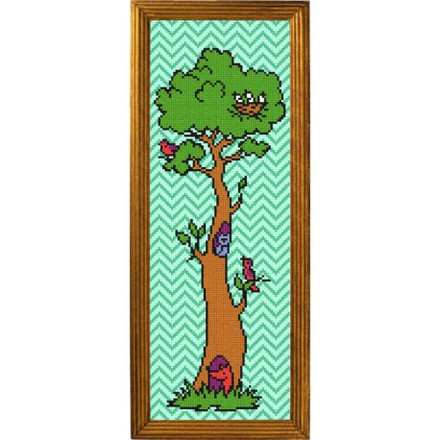 Лісовий будиночок Канва з нанесеним малюнком Чарівниця S-80 - Вишивка хрестиком і бісером - Овечка Рукодільниця