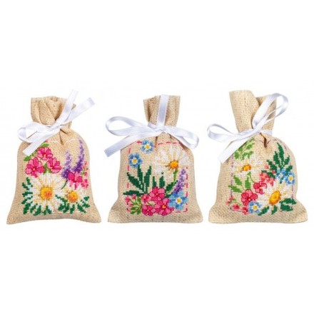 Весняні квіти (мішочки для саші) Набір для вишивання хрестиком Vervaco PN-0196584 - Вышивка крестиком и бисером - Овца Рукодельница