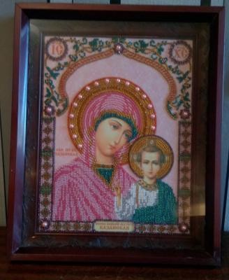 икона божьей матери - Вышивка крестиком и бисером - Овца Рукодельница