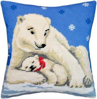 Белые медведи. Набор для вышивки подушки. Чарівниця (V-06) - Вышивка крестиком и бисером - Овца Рукодельница