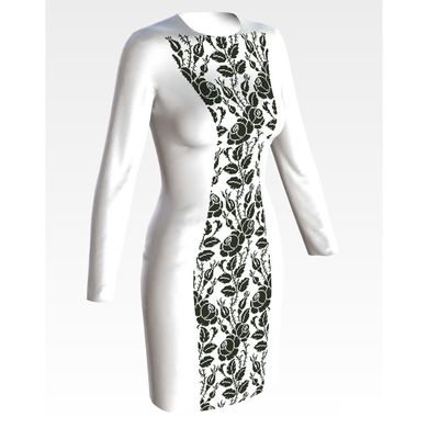 Набір для вишивки нитками Барвиста Вишиванка заготовки жіночої сукні – вишиванки Троянди. Орнамент ПЛ178кБннннi