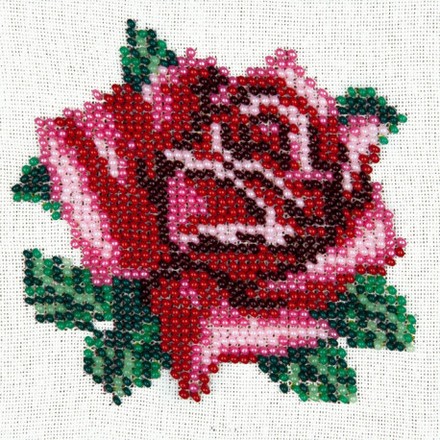 Тендітна троянда Схема на тканині для вишивання бісером Louise O-426 - Вишивка хрестиком і бісером - Овечка Рукодільниця