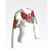 Набір для вишивання жіночої блузки нитками Королівські троянди, фіалки БЖ007шБннннi