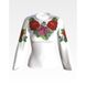 Набір для вишивання жіночої блузки нитками Королівські троянди, фіалки БЖ007шБннннi
