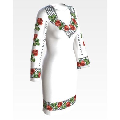 Набір для вишивки нитками Барвиста Вишиванка заготовки жіночої сукні – вишиванки Трояндове мереживо ПЛ119лБннннi