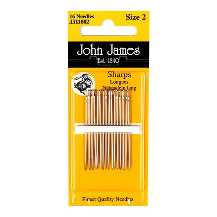 Sharps №2 (16шт). Набор игл для шитья. John James (Англия) (JJ11002) - Вышивка крестиком и бисером - Овца Рукодельница