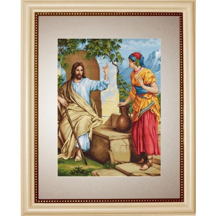 Ісус та самаритеанка. Набір для вишивання гобелена. Luca-S (G478) - Вишивка хрестиком і бісером - Овечка Рукодільниця