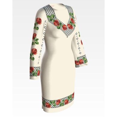 Набір для вишивки нитками Барвиста Вишиванка заготовки жіночої сукні – вишиванки Трояндове мереживо ПЛ119кМннннi