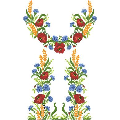 Набір для вишивки жіночої блузки бісером Польові квіти БЖ024пБннннk - Вишивка хрестиком і бісером - Овечка Рукодільниця