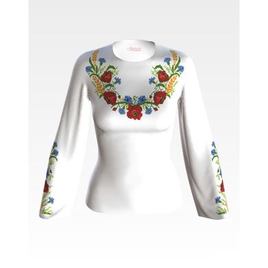 Набір для вишивки жіночої блузки бісером Польові квіти БЖ024пБннннk - Вишивка хрестиком і бісером - Овечка Рукодільниця
