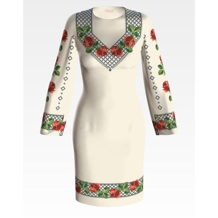 Набор для вышивки нитками Барвиста Вышиванка заготовки женского платья – вышиванки Розовое кружево ПЛ119шМннннi