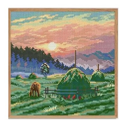 Пейзаж Набір для вишивання хрестиком з друкованою схемою на тканині Joy Sunday FA462 - Вышивка крестиком и бисером - Овца Рукодельница