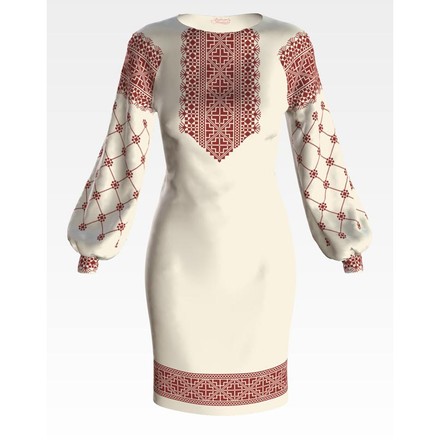 Набір для вишивки нитками Барвиста Вишиванка заготовки жіночої сукні – вишиванки Полісся ПЛ100кМннннi