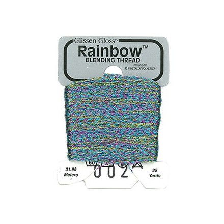 Rainbow Blending Thread 002 White Flame Металлизированное мулине Glissen Gloss RBT002 - Вишивка хрестиком і бісером - Овечка Рукодільниця