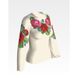 Набір для вишивання жіночої блузки нитками Пишні троянди, фіалки БЖ008шМннннi