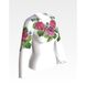 Набір для вишивання жіночої блузки нитками Рожеві троянди, фіалки БЖ009шБннннi