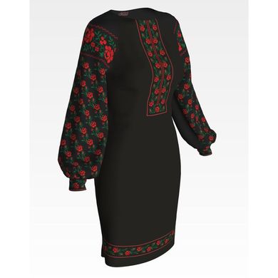 Набір для вишивки нитками Барвиста Вишиванка заготовки жіночої сукні – вишиванки Борщівська ПЛ128шЧннннi