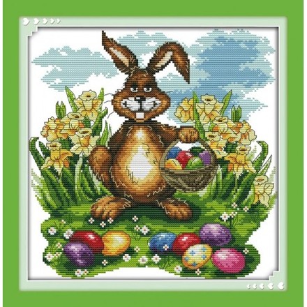 Кролик Набір для вишивання хрестиком з друкованою схемою на тканині Joy Sunday K636 - Вишивка хрестиком і бісером - Овечка Рукодільниця