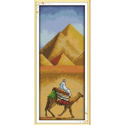 Єгипетські піраміди Набір для вишивання хрестиком з друкованою схемою на тканині Joy Sunday F212JS - Вышивка крестиком и бисером - Овца Рукодельница