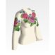Набір для вишивання жіночої блузки нитками Рожеві троянди, фіалки БЖ009шМннннi