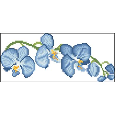 Заготовка клатча Блакитні орхідеї для вишивки бісером КЛ085кБ1301 - Вишивка хрестиком і бісером - Овечка Рукодільниця