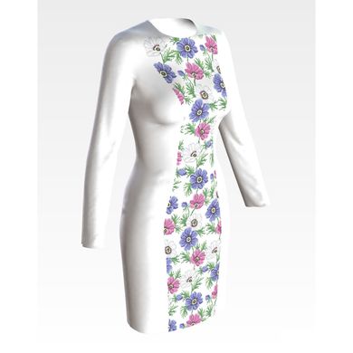 Набір для вишивки нитками Барвиста Вишиванка заготовки жіночої сукні – вишиванки Анемони ПЛ170дБннннi