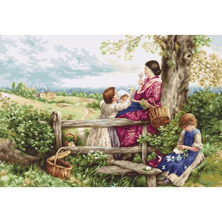 Набор для вышивки гобелена Luca-S G562 Весенние цветы - Вишивка хрестиком і бісером - Овечка Рукодільниця