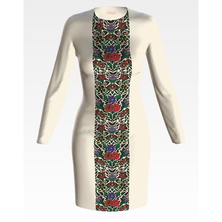 Набір для вишивки нитками Барвиста Вишиванка заготовки жіночої сукні – вишиванки Борщівська сучасна ПЛ891шМннннi