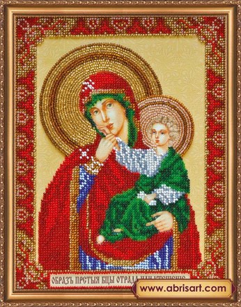 Икона Божией матери Отрада или Утешение. Набор для вышивания бисером. Абрис Арт (AB-339) - Вышивка крестиком и бисером - Овца Рукодельница