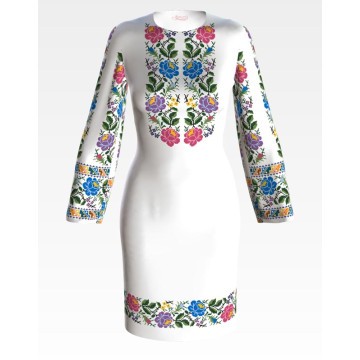 Набор для вышивки нитками Барвиста Вышиванка заготовки женского платья – вышиванки Одесская роза ПЛ124дБннннi