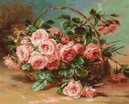 Кошик з трояндами. Набір для вишивання гобелена. Luca-S (G547) - Вишивка хрестиком і бісером - Овечка Рукодільниця