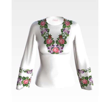Набір для вишивки жіночої блузки бісером Ніжні квіти БЖ130пБннннk - Вишивка хрестиком і бісером - Овечка Рукодільниця
