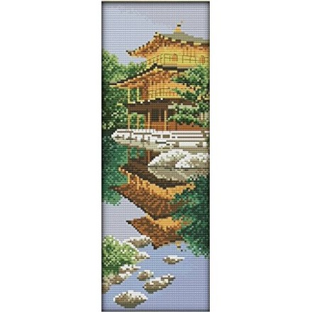 Японський сад Набір для вишивання хрестиком з друкованою схемою на тканині Joy Sunday F595JS - Вышивка крестиком и бисером - Овца Рукодельница