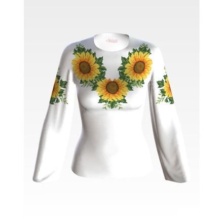 Набір для вишивки жіночої блузки бісером Соняхи БЖ012хБннннk - Вишивка хрестиком і бісером - Овечка Рукодільниця