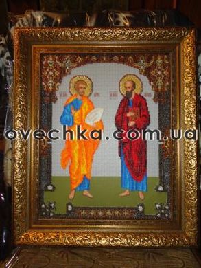 Икона Петра и Павла - Вышивка крестиком и бисером - Овца Рукодельница