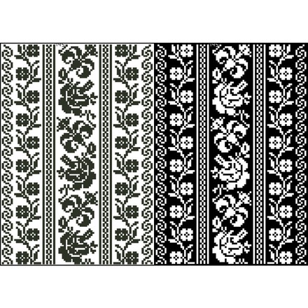 Канва с нанесенным рисунком для вышивки бисером и нитками на водорастворимом клеевом флизелине ФЛ195фн2030