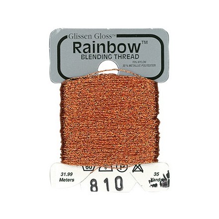 Rainbow Blending Thread 810 Orange Металлизированное мулине Glissen Gloss RBT810 - Вышивка крестиком и бисером - Овца Рукодельница