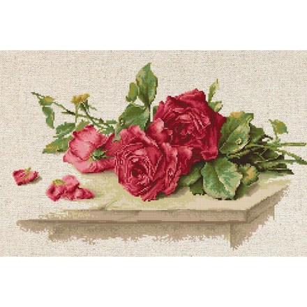 Червоні троянди. Luca-S (BL22411) - Вишивка хрестиком і бісером - Овечка Рукодільниця